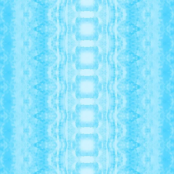水の印刷 シアン ストローク 青の部族ブラシ スカイボホー水彩 Azure Geo Batik クラウド ジオのテクスチャ — ストック写真