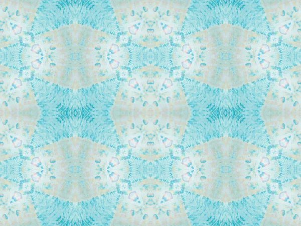 Aqua Boho Brushed Silk Azulejo Geométrico Suave Cyan Modern Grunge — Foto de Stock