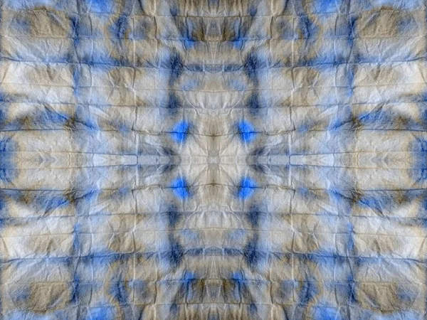 Blue Seamless Mark Cor Cinzenta Molhada Tie Dye Mark Geo — Fotografia de Stock