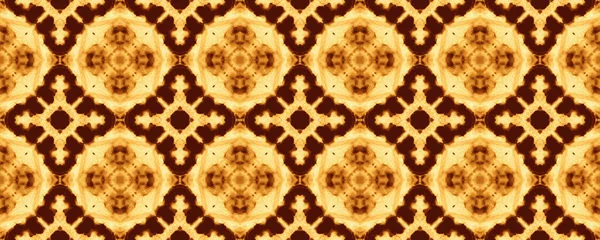 Brown Motif Rustique Turc Nature Glowing Quatrefoil Texture Encre Florale — Photo