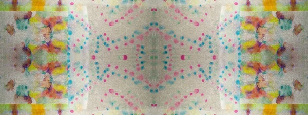 Inchiostro Multi Color Shibori Drip Gradiente Arte Stampa Astratta Cravatta — Foto Stock