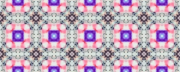 Американская Геометрическая Плитка Батик Цветной Чешский Цветочный Бохо Украшенный Геометрический — стоковое фото