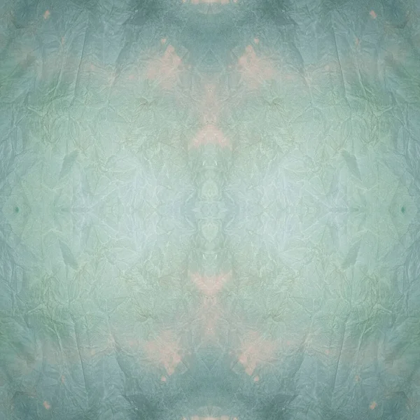 예술로 만들어 녹색의 바다없는 Mint Modern Ogee Tile 사이안은 더러운 — 스톡 사진