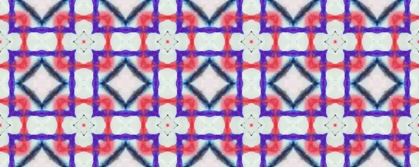 Геометрическая Плитка Акварели Цветной Цветочный Отпечаток Арабский Геометрический Цветок Бохо — стоковое фото