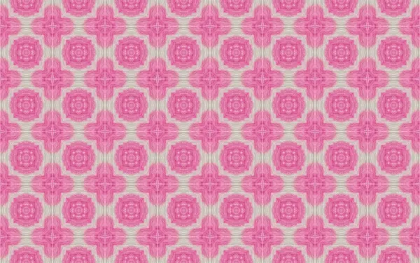 マゼンタ水彩エンドレスタイル 紫の民族バティックイカット アラビア幾何学の花 リスボン幾何学模様タイル 東洋幾何学の花の床 ヴィンテージ ロジック ドローイング ピンク フローラル — ストック写真