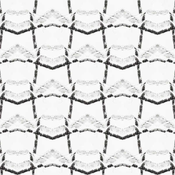 Menggambar Tinta Sketch Pola Tan Putih Retro Geometri Desain White — Stok Foto