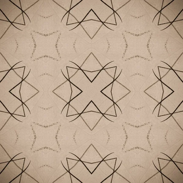Oude Design Textuur Grijs Klassiek Getekend Arabesque Print Pattern Beige — Stockfoto
