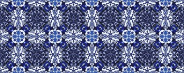 Mavi Kova Mozaik Seramiği. Türk Geometrik Çiçek Yazdırma. Suluboya Geometrik Desen Boho. Beyaz Etnik Batik Ikat. Kusursuz Hint dokusu. Mavi Süslü Sonsuz Çizim. Mavi Çiçek Mürekkebi