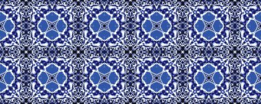 Mavi Fas Etnik Motifi. İndigo Etnik Batik Mürekkebi. Soyut Geometrik Desen Ikat. Süslü Geometrik Çiçek Döşemesi. Fas Kusursuz Tasarım. Mavi Lizbon Rustik deseni. Mavi Çiçek Boho