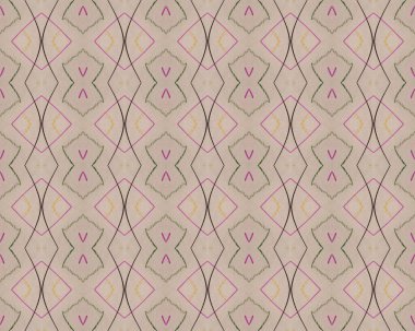 Mürekkep çizimi çizimi. Çizim çizimi. Renksiz Zigzag Kusursuz Yazdırma Kalıbı. El Basit Kağıt. El şablonu. Grafik boyası. Kaba Şablon. Renkli Zarif Yazdırma. Renkli Kalem Dokusu.