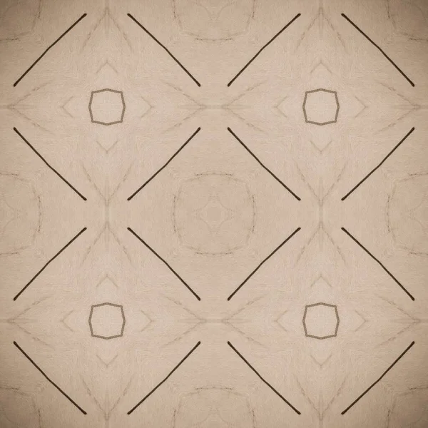 ヴィンテージペン インクスケッチのテクスチャ ベージュの花モチーフ セピア背景 灰色の古いパターン グレーのクレームパターン ベージュラインスケッチ インディアン ペイント スクラッチ — ストック写真