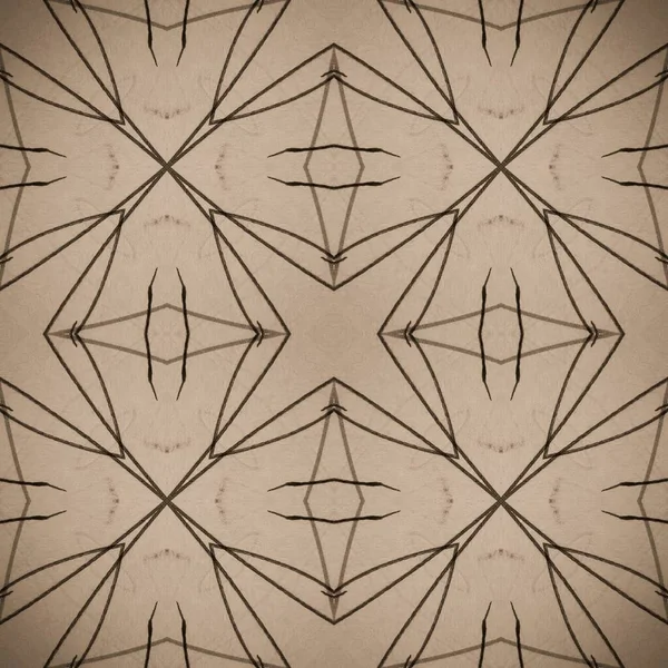 Gray Line Potlood Beige Retro Patroon Klassieke Pen Geometrische Meetkunde — Stockfoto