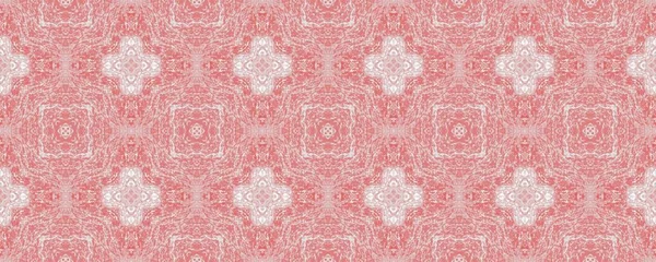 Lisbon Geometric Batik Paint Quatrefoil Geometric Flower Print Turkish Seamless — Fotografia de Stock