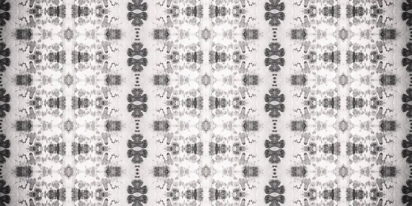 Γκρίζο Εγκεφαλικό Επεισόδιο Λευκό Dyed Print Γκρι Ethnic Brush Μαύρη — Φωτογραφία Αρχείου
