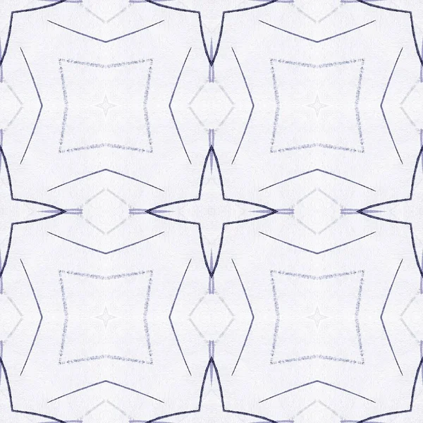 Kézelegáns Nyomtatás Geometrikus Geometria Végtelen Festék Indigo Durva Textúra Kék — Stock Fotó
