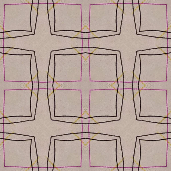 Geometrische Template Indian Floor Drawing Inktpatroon Zwarte Pen Textuur Magenta — Stockfoto