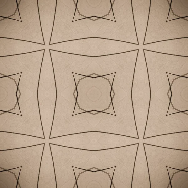 Beige Gamla Struktur Sömlös Geometri Grå Vintage Drawn Beige Retro — Stockfoto