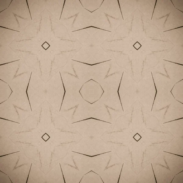 花のペン エンドレス ドロー アラビア紙の模様 灰色の古いテクスチャ 幾何学的テンプレート 灰色のセピア模様 ベージュ線のテクスチャ インクペンシルドローイング ベージュのエレガントなプリント — ストック写真