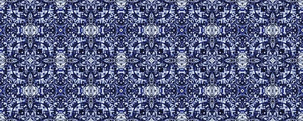 Blue American Ethnic Floor Blå Turkisk Blommig Teckning Pakistans Geometriska — Stockfoto