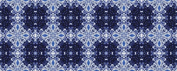 Blaues Traditionelles Ethnisches Motiv Oriental Geometric Pattern Print Blaue Türkische — Stockfoto