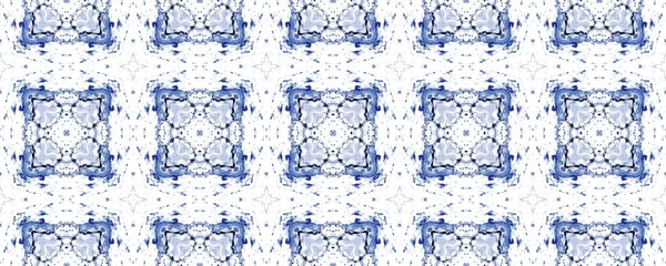 Μπλε Πορτογαλικό Floral Tile Μπλε Φυλετικό Ρουστίκ Λουλούδι Λίσμπον Γεωμετρικό — Φωτογραφία Αρχείου