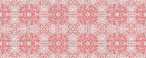 Aquarelle Geometric Batik Boho Red Tribal Endless Flower Ornate Geometric — Fotografia de Stock