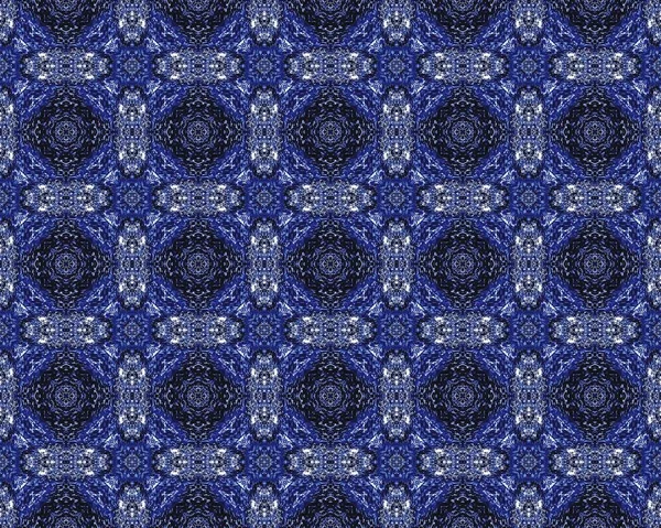 Azul Arabesque Endless Tile Patrón Geométrico Bohemio Boho Lisboa Piso —  Fotos de Stock