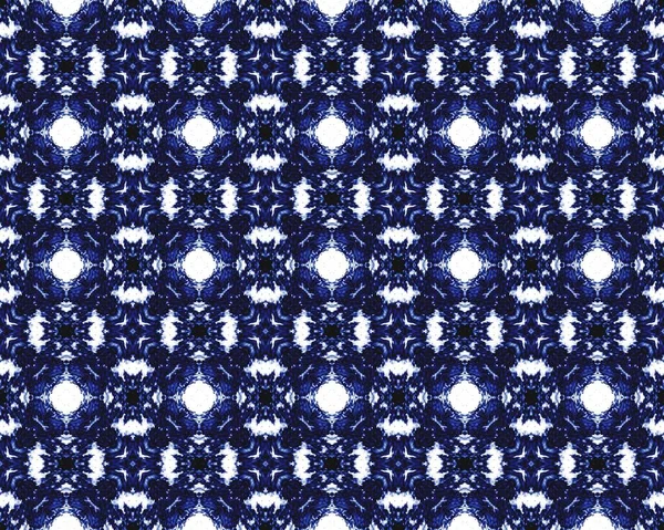 Blue Oriental Ethnic Tile Morocco Ornament Pattern Lisbon Geometric Pattern — Stockfoto