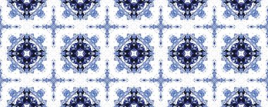 Mavi Endonezya Sonsuz Boyası. Geleneksel Geometrik Batik Yazıcı. Kabile Geometrik Fayansları. Beyaz çiçek desenli mürekkep. Kusursuz Hint deseni. Mavi Lizbon Çiçek Çizimi. Mavi Etnik Boya