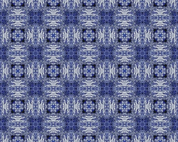 인도네시아 청교도 청교도 모로코의 장식용 인도의 지리학 Batik Print 파란꽃은 — 스톡 사진