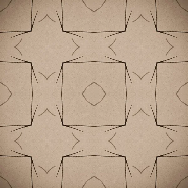 Gray Ethnic Drawn Beige Star Doodle Gray Craft Pattern Old — Stock Photo, Image