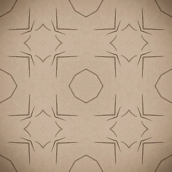 Geometría Áspera Textura Sepia Beige Gray Soft Sketch Papel Sin — Foto de Stock