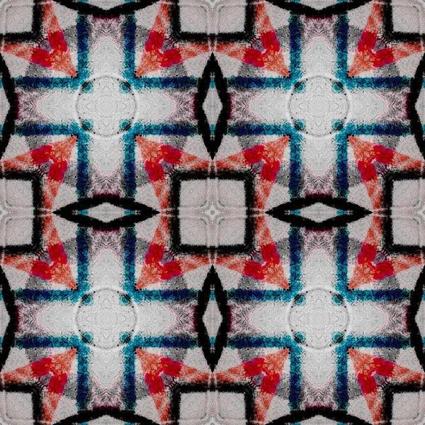 Ink Flower Pattern. Red Retro Pattern. Gray Star Drawing. Red Ink Texture. Seamless Geometry. Craft Template. Line Endless Tile. Floral Pen. Turkish Floor Scratch. Blue Vintage Floor.