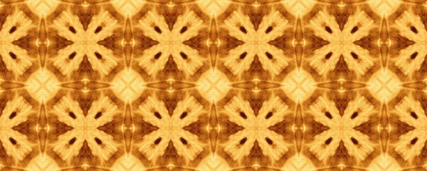 Texture Jaune Éclatante Sans Fin Tribal Geometric Flower Floor Mosaïque — Photo