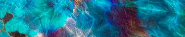 Boyalı Neon Oriental Suluboya Mavi Çizgili Suluboya Doku Kırmızı Kravat — Stok fotoğraf