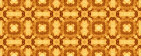 Brown Tribal Mosaic Pattern Світло Квіткова Квітка Квітка Стебла Чотирилисника — стокове фото