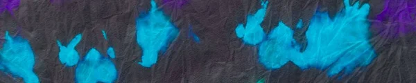Tie Dye Neon Abstract Aquarel Blauwe Streep Aquarel Geverfd Textuur — Stockfoto