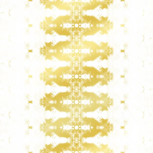 Boheemse Zig Zag Zag Goud Abstracte Verf Gouden Boho Borstel — Stockfoto