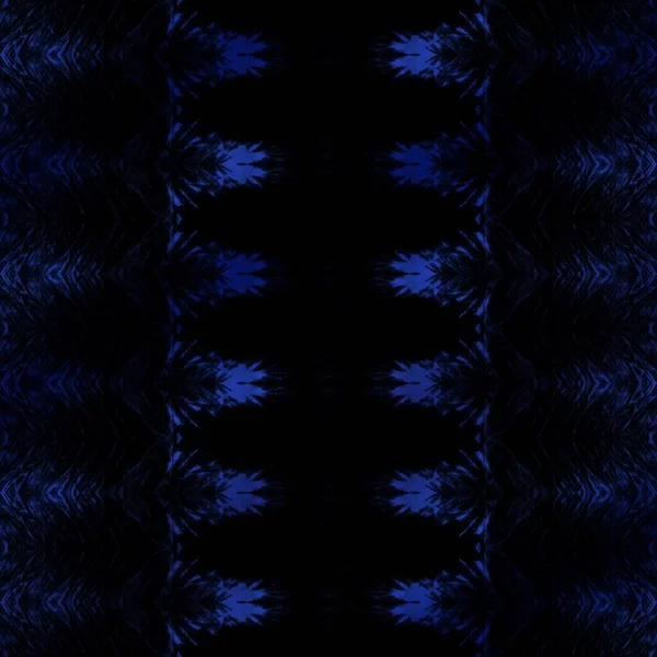 Acuarela Teñida Negro Cepillo Abstracto Negro Navy Print Bohemia Azul — Foto de Stock
