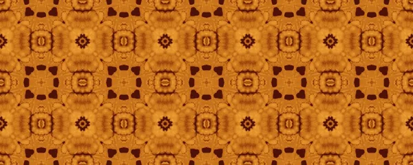 Sarı Türk Sonsuz Çiçeği. Pakistan Mozaik Boyası. Aquarelle Geometrik Yazdırma. Kum kabilesi folyo deseni. Batı Geometrik Patern Boho. Koyu Çiçek Mürekkebi. Kahverengi Etnik Kat