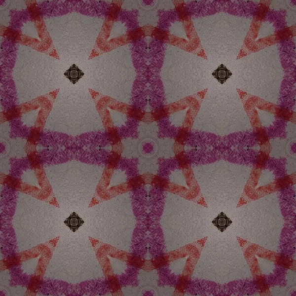 Vzor Růžového Květu Hrubá Šablona Purpurová Hvězda Kreslí Bezešvé Šablony — Stock fotografie