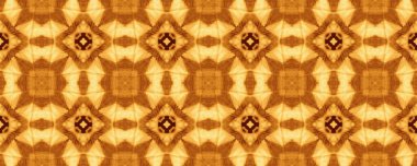 Sarı Süslü Rustik Batik. Çamurlu Yerli Çiçeği. Sonsuz Aquarelle Ikat. Güneşli Çiçek İkat. Geleneksel Geometrik Yazdırma. Türk Geometrik Batik Boho. Kahverengi Etnik Döşeme