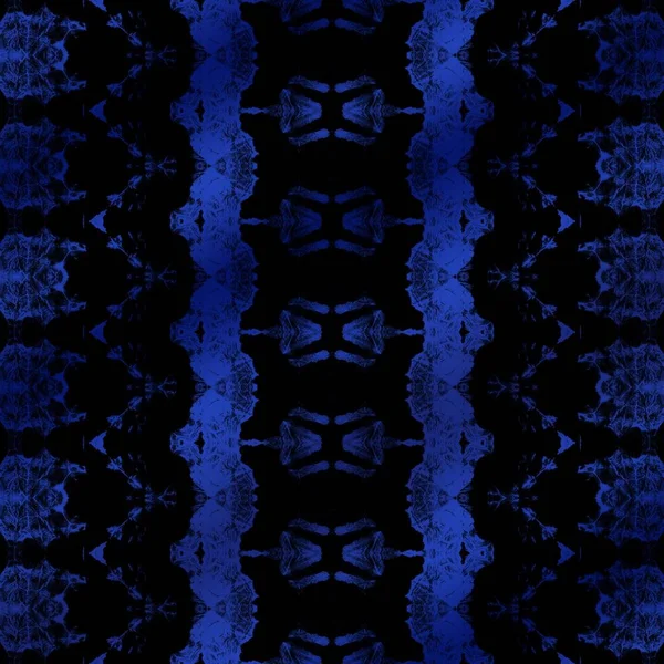 Cepillo Repetición Negro Patrón Boho Azul Textura Teñida Oscura Science — Foto de Stock