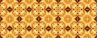 Sarı Arap Mistik Çiçeği. Arabesk Geometrik Döşemesi. Fas Çiçek Mürekkebi. Kaba dekoratif geometrik doku. Batı Geometrik Çiçek İkat. Güneşli Etnik Desen Boyası. Kahverengi Çiçekli Boho