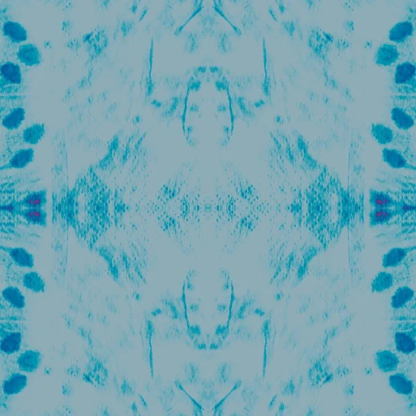 Blauwe Creatieve Tie Dye Bevries Frost Design Vurige Geometrische Lente — Stockfoto