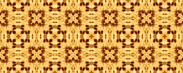イエロー ウェスタン エスニック パターン サニー エスニック バティック 泥リスボン四色の質感 概要ロシアの星 水彩幾何学的ペイント — ストック写真