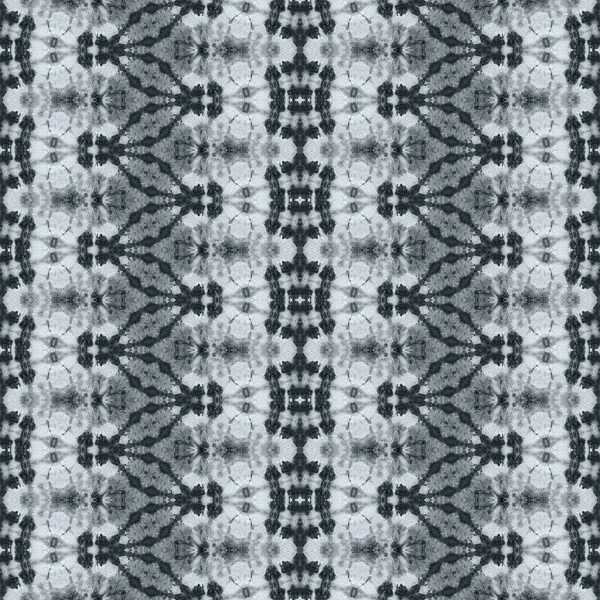 グレーのボヘミアン柄 グレーカラー幾何学的なテキスタイル シームレスな水彩ストロークパターン抽象ハンドバティック シームレスなストライプボホブラシ グレーのボヘミアン バティック 三角ブラシ 幾何学的ブラシ — ストック写真