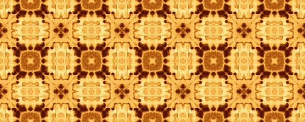 Flor Rústica Amarilla Brillante Shine Árabe Quatrefoil Pattern Western Geometric — Foto de Stock