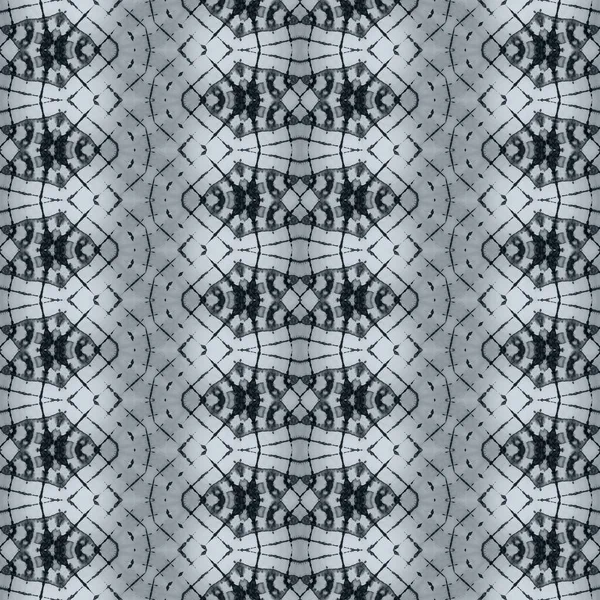 グレーのボヘミアン柄 グレーの幾何学的バティック 概要水彩カーペットパターン概要イカット バティック シームレスなストライプイカットバティック グレーのボヘミアン柄 ボヘミアン ブラシ — ストック写真