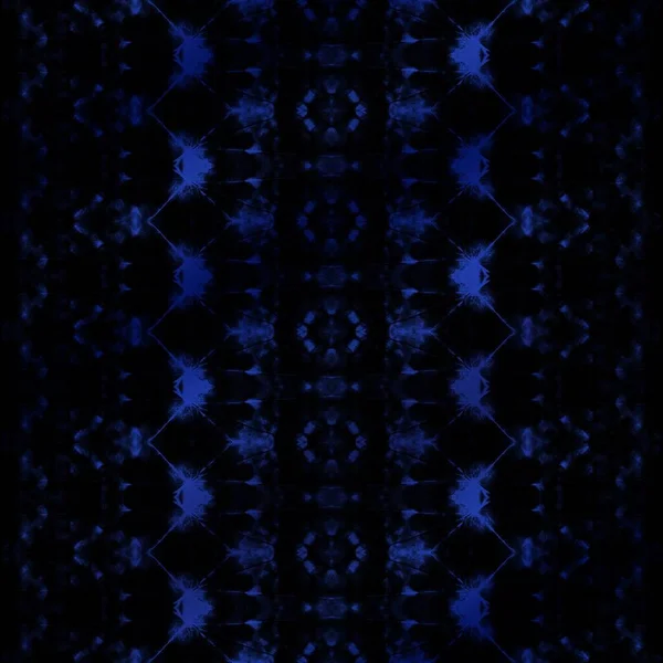 Böhmisk Textil Zag Zag Blå Sömlös Färg Blue Geo Akvarell — Stockfoto